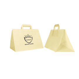 32X22X24 CM 32X22X24 CM | SAC PAPIER BOX| IMPRESSION FLEXO EN UNE COULEUR SUR ZONES PRÉDÉFINIES SUR LES 2 FACES
