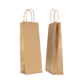 Customized 14x09x38 14x09x38 CM | SAFARI PAPER BAG FOR BOTTLES | FLEXO PRINTING IN ONE COLOR ON PRE-DETERMINED AREAS ON BOTH ...