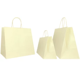 35x22x32+6 CM 35x22x32+6 CM | SAC PAPIER SAFARI FOND LARGE | IMPRESSION FLEXO EN UNE COULEUR SUR LES 2 FACES