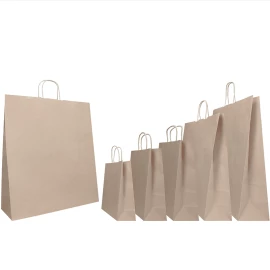 36x12x41 CM 36x12x41 CM | SAC PAPIER SAFARI | IMPRESSION FLEXO EN UNE COULEUR SUR ZONES PRÉDÉFINIES SUR LES 2 FACES