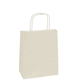 Customized 26x11x34,5 26x11x34,5 CM | PAPER BAG SAFARI | FLEXO PRINTING IN ONE COLOR ON PRE-DEFINED AREAS ON BOTH SIDES