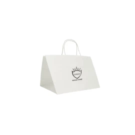 Customized Personalized shopping bag Safari 34X34X25 CM | PAPER SAFARI BAG WIDE BOTTOM| FLEXO PRINTING IN ONE COLOR ON 2 SIDE...