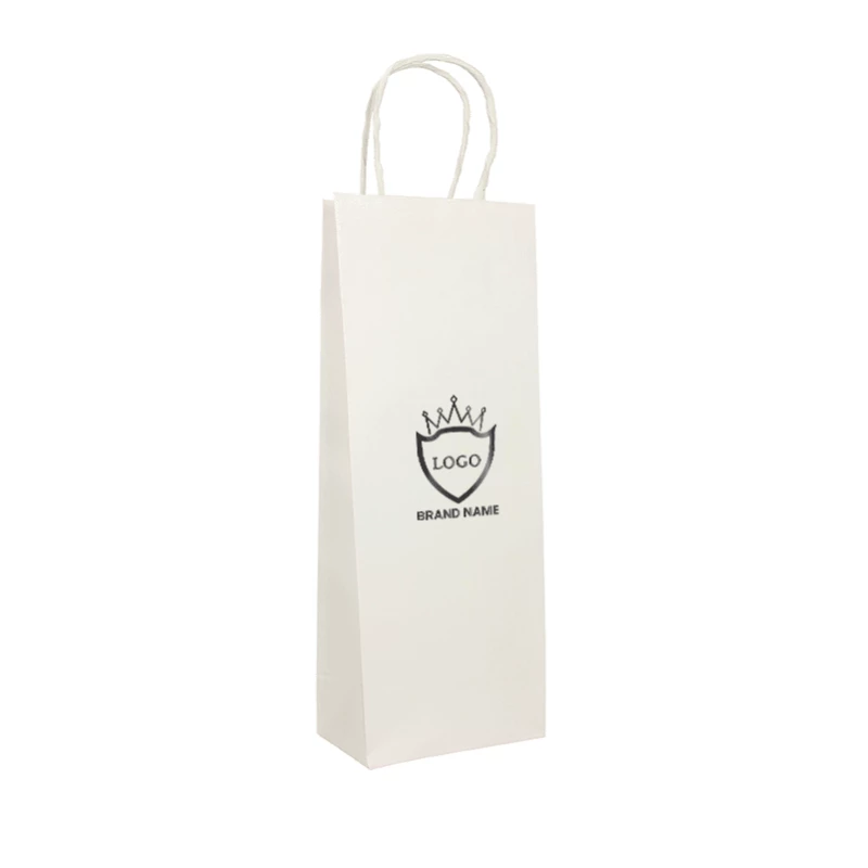 Customized 14x09x38 14x09x38 CM | SAFARI PAPER BAG FOR BOTTLES | FLEXO PRINTING IN ONE COLOR ON PRE-DETERMINED AREAS ON BOTH ...