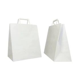 WHITE KRAFT BOX BAG WITH FLAT HANDLES - Box | Centuryprint
