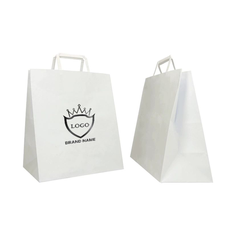 WHITE KRAFT BOX BAG WITH FLAT HANDLES - Box | Centuryprint