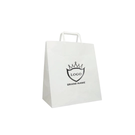 WHITE KRAFT BOX BAG WITH FLAT HANDLES - Box | Centuryprint