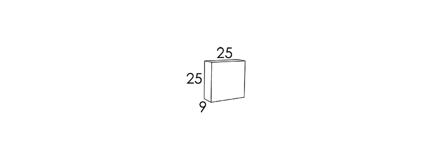 25x25x9 CM