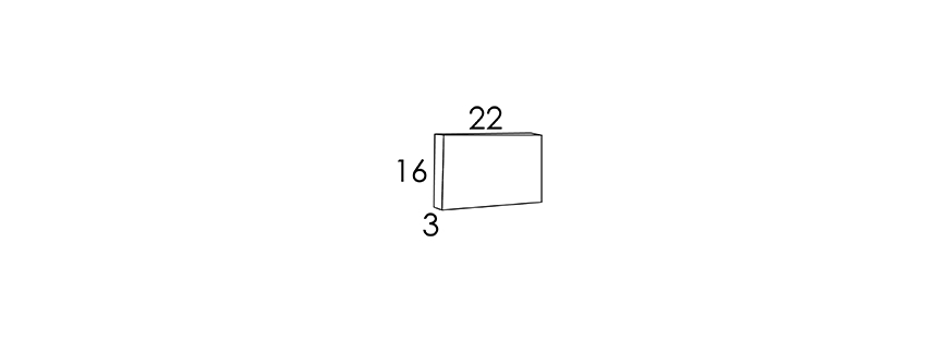 22x16x3 CM (A5)